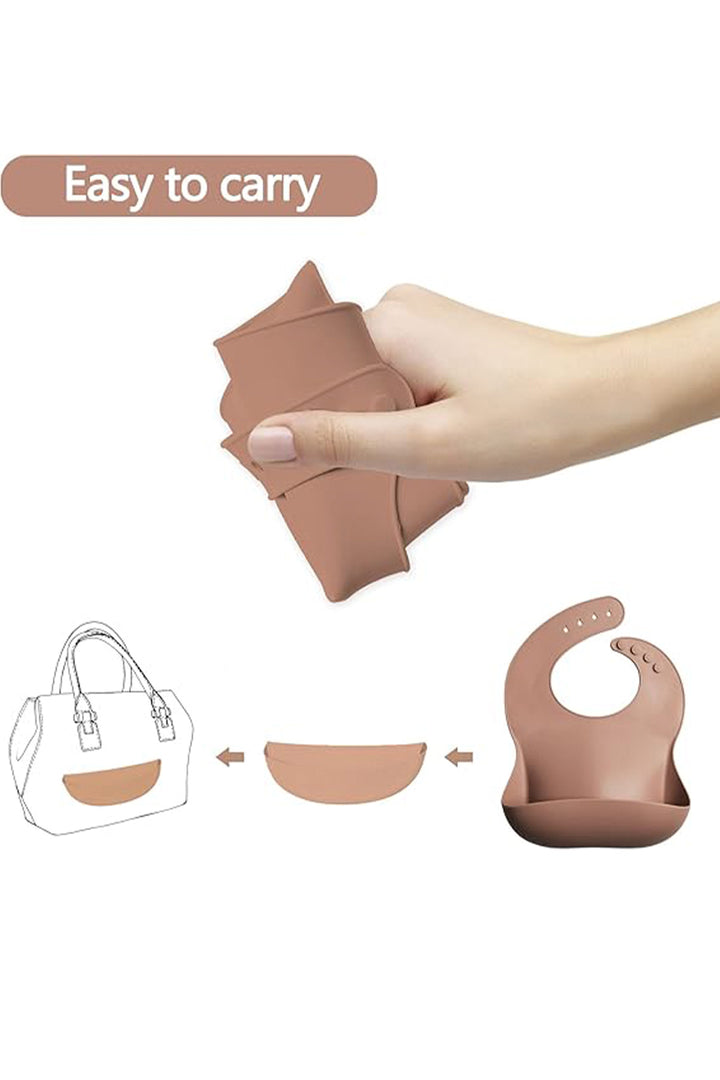 Babyjem Mini Silikon Mama Önlüğü Yumuşak Yapılı Ayarlanabilir Toplayıcılı Mama Önlüğü
