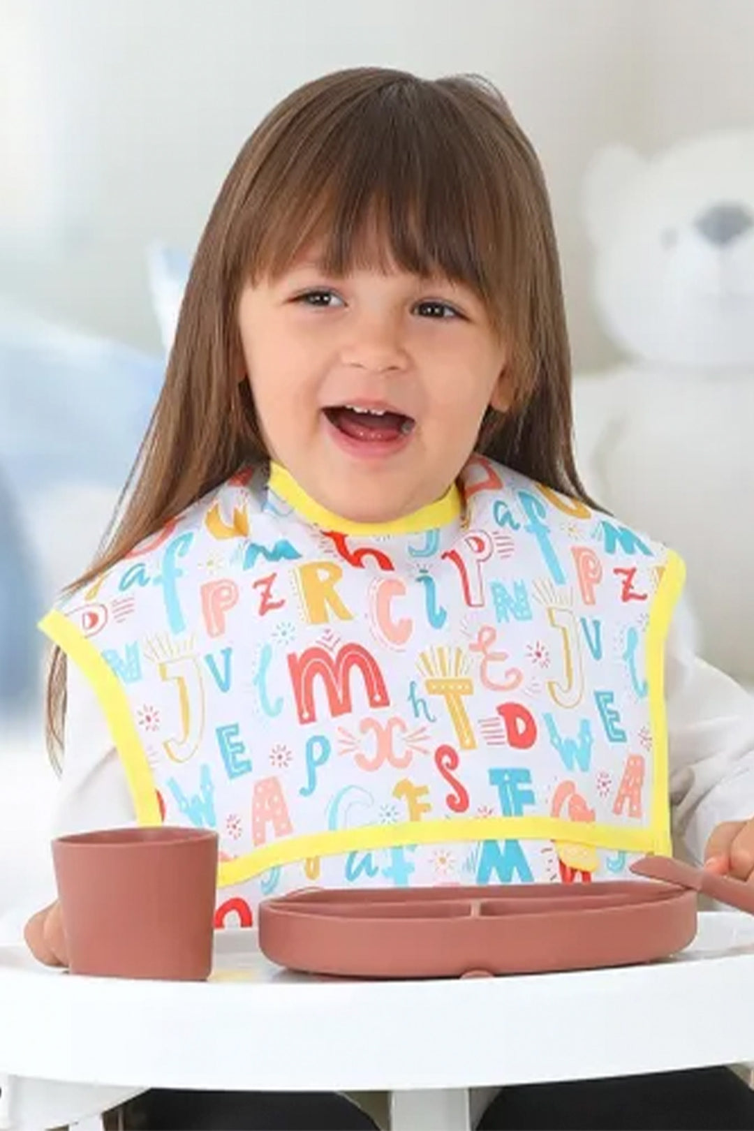 Babyjem Kolay Silinebilir Cepli Su Geçirmez Kumaş Desenli Mama Bebek önlükleri