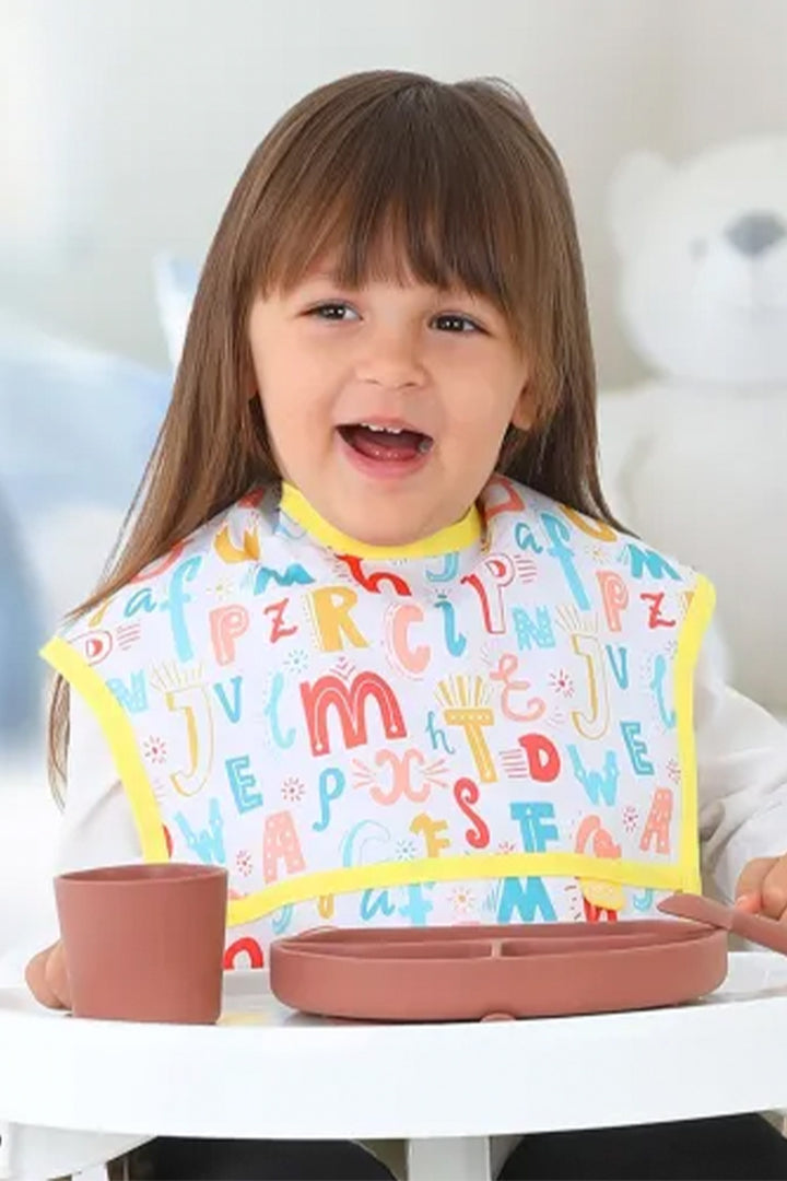 Babyjem Kolay Silinebilir Cepli Su Geçirmez Kumaş Desenli Mama Bebek önlükleri
