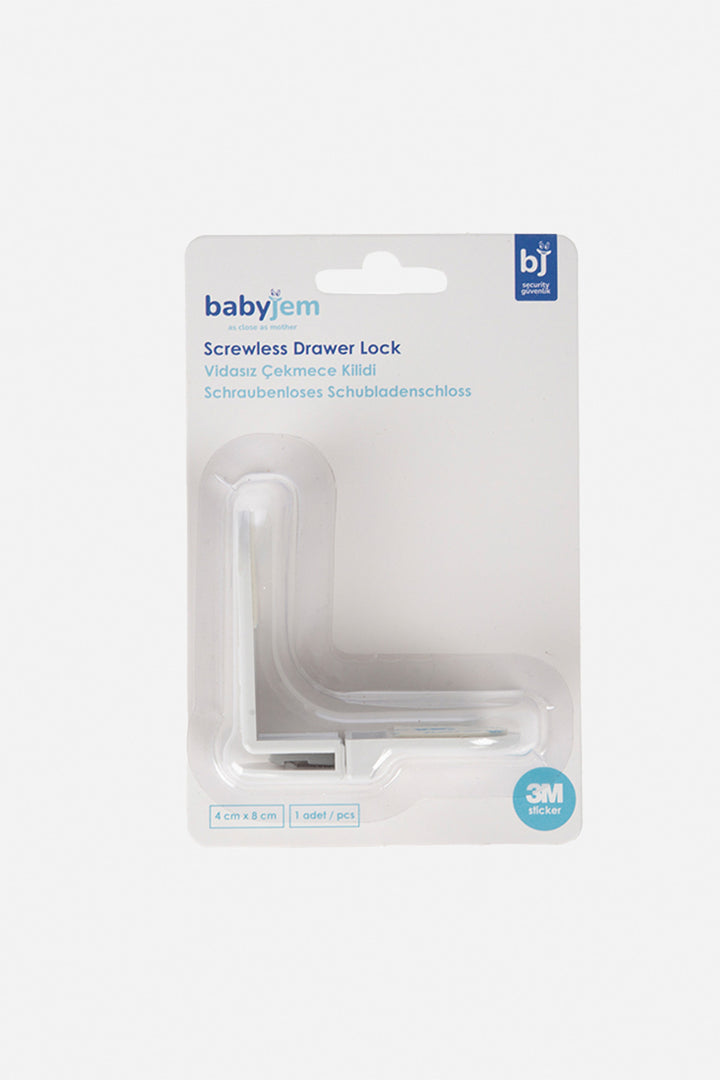 Babyjem Vidasız 3M Güçlü Yapışkanlı Güvenlik Kilidi 4x8 cm Çekmece Kilidi
