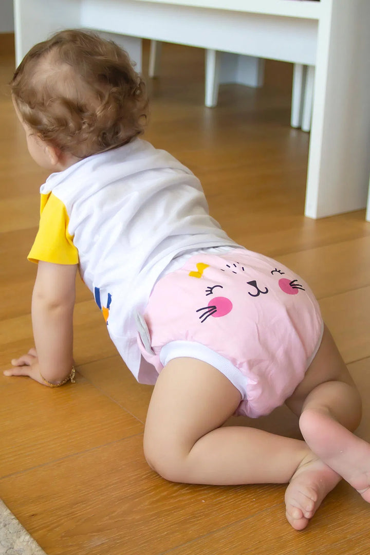 Bebek Su Geçirmez Katmanlı Eğitici Desenli Alıştırma Külodu