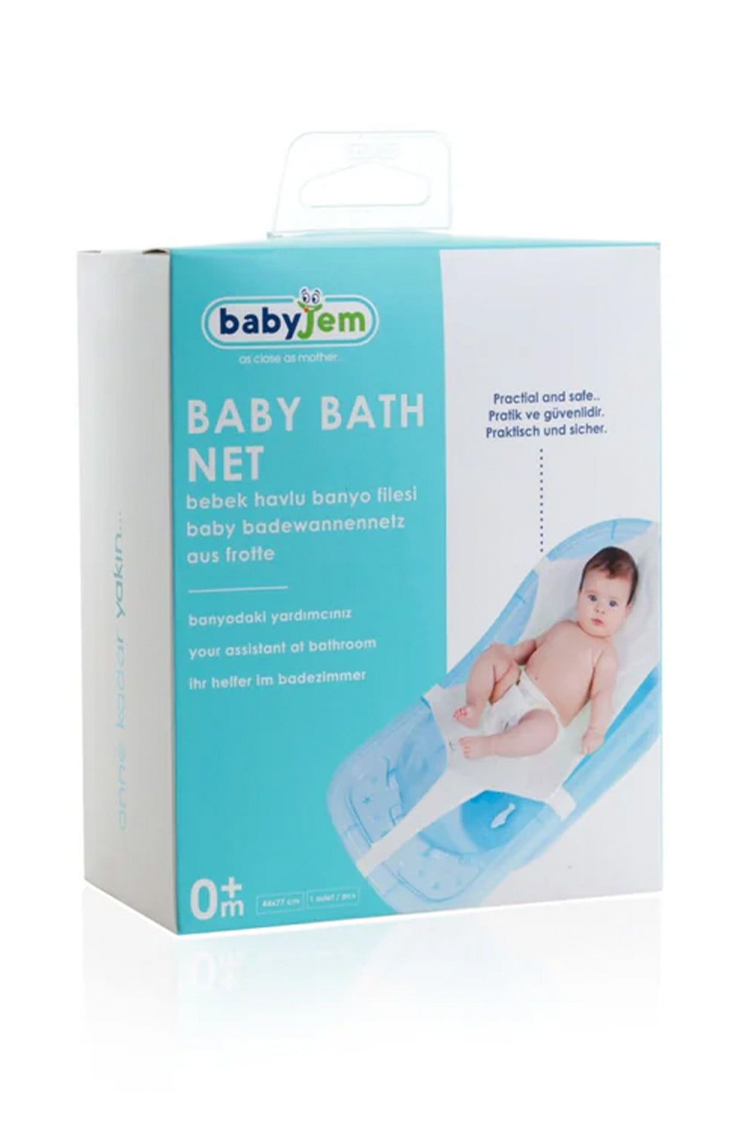 Babyjem Yumuşak ve Güvenli Yıkanma Desteği 0+ Ay Uyumlu Bebek Havlu Banyo Filesi