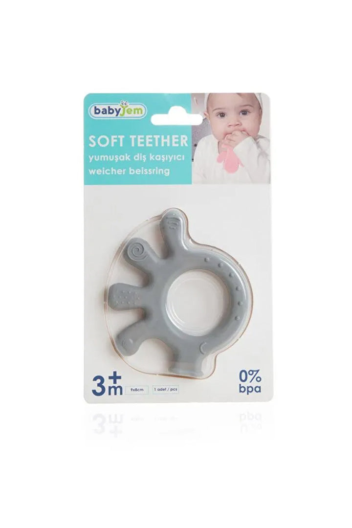Babyjem Yumuşak Diş Kaşıyıcı 3 Ay ve Üzeri Ergonomik Tutuş Rahatlatıcı Silikon Aksesuar