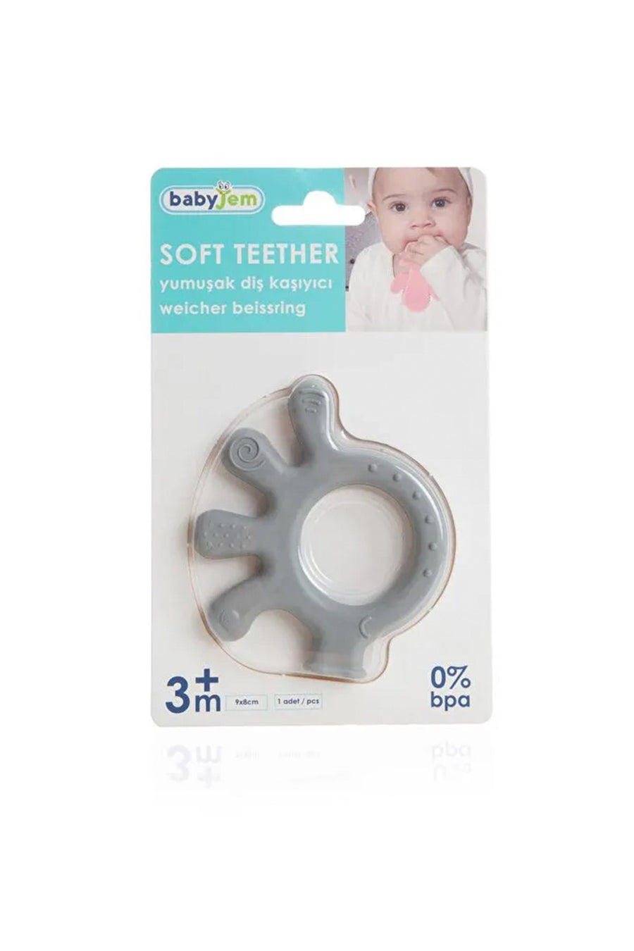 Babyjem Yumuşak Diş Kaşıyıcı 3 Ay ve Üzeri Ergonomik Tutuş Rahatlatıcı Silikon Aksesuar