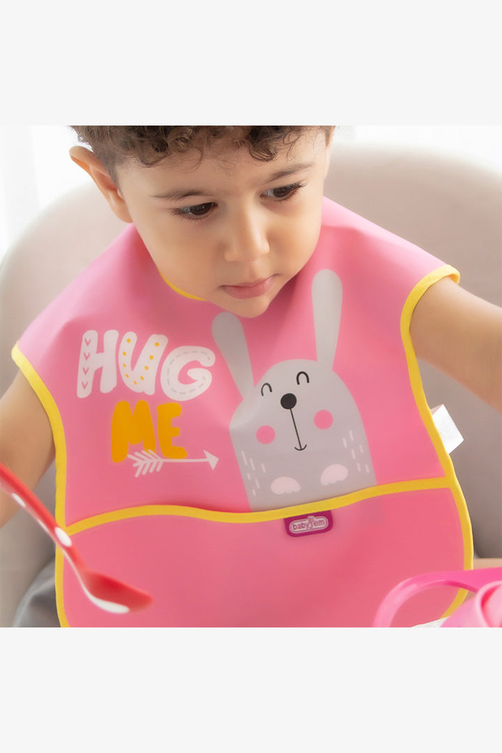 Babyjem Kolay Silinebilir Renkli Desenli Cepli Kollu Su Geçirmez Mama Bebek Önlükleri