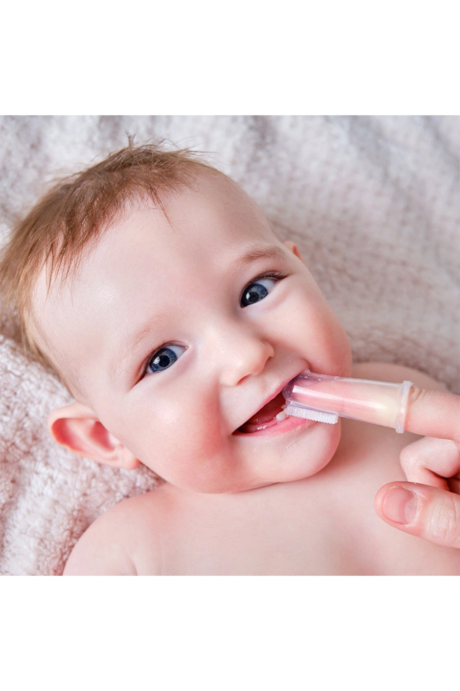 Silikon Parmak Tip Diş Temizliği ve Bakım Güvenli ve Yumuşak 0 Ay+ Bebek Diş Fırçası