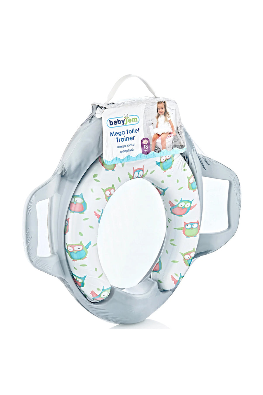 Babyjem Ergonomik Yan Tutma Kollu Kaymaz Tabanlı Eğitici  Klozet Adaptörü