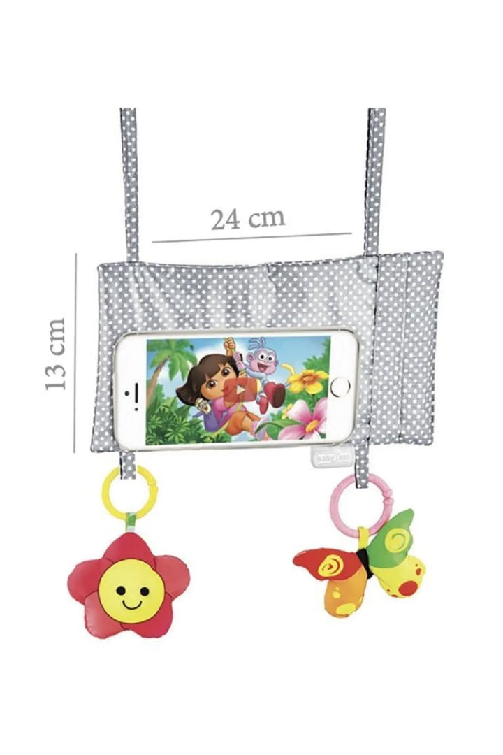 Babyjem Araç İçi Bebekler İçin Görsel Eğlence Desteği 22x13 cm Şeffaf Telefon Askısı