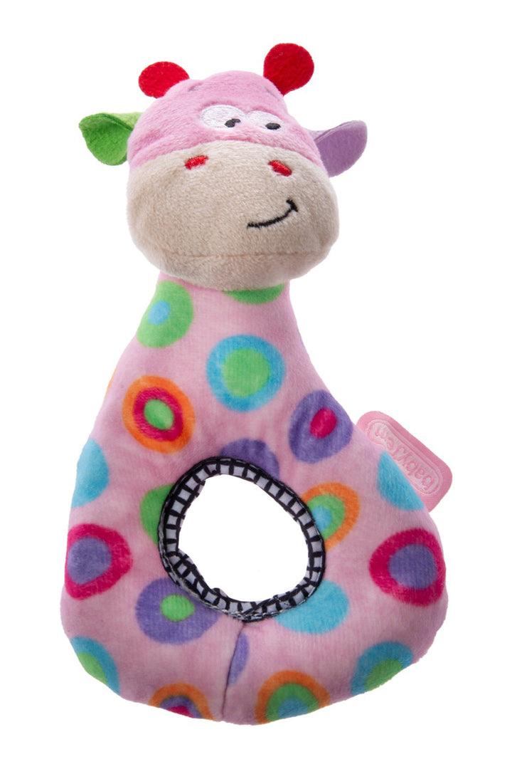 Babyjem Peluş Çıngıraklı Sevimli Hayvan Figürlü Renkli ve Yumuşak Doku Bebek Oyuncak