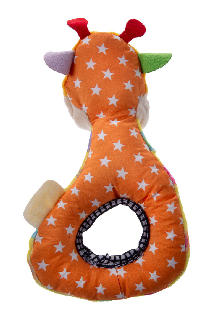 Babyjem Peluş Çıngıraklı Sevimli Hayvan Figürlü Renkli ve Yumuşak Doku Bebek Oyuncak