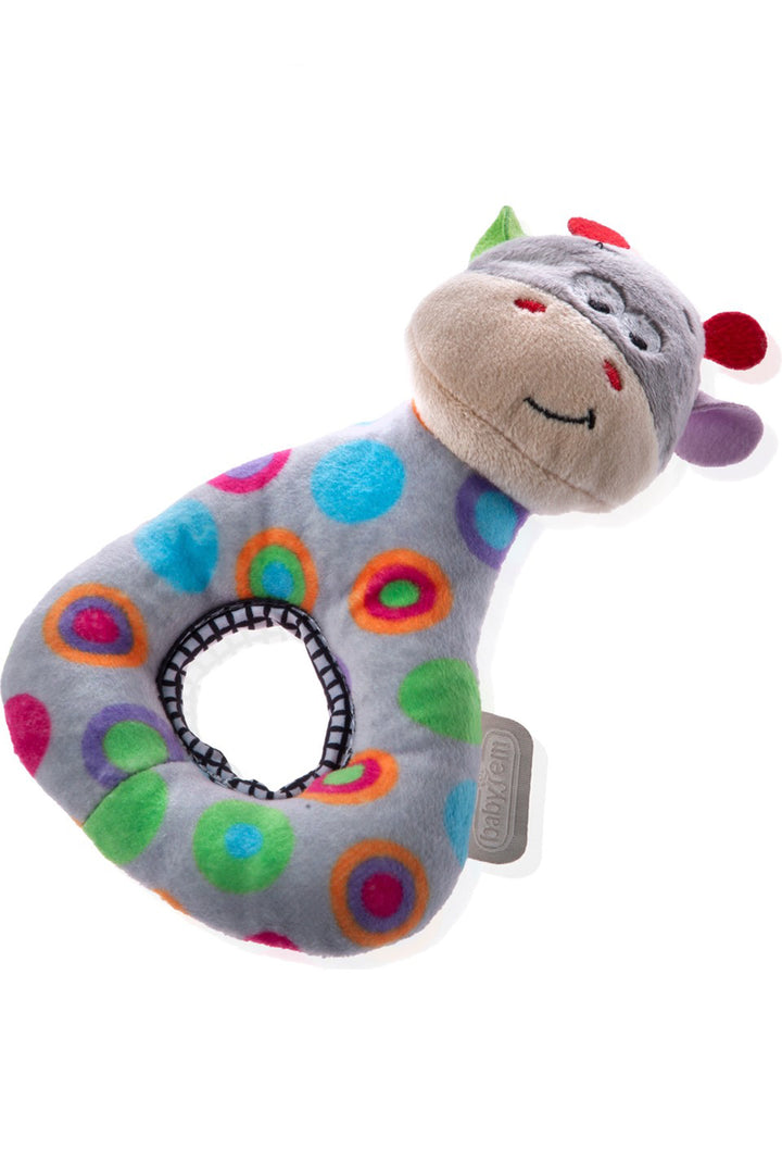 Babyjem Peluş Çıngıraklı Sevimli Hayvan Figürlü Renkli ve Yumuşak Doku Bebek Oyuncak