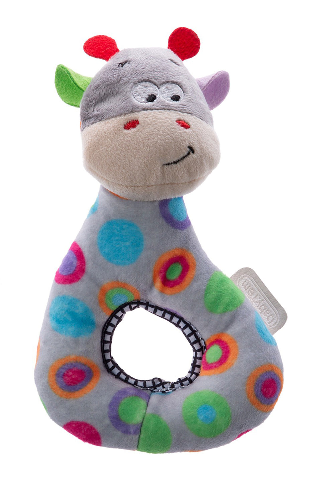 Babyjem Peluş Çıngıraklı Sevimli Hayvan Figürlü Renkli ve Yumuşak Doku Bebek Oyuncak