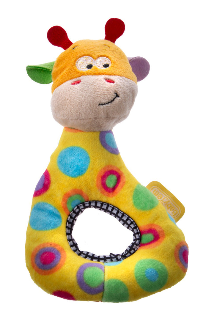 Babyjem Peluş Çıngıraklı Sevimli Hayvan Figürlü Renkli ve Yumuşak Doku Bebek Oyuncak