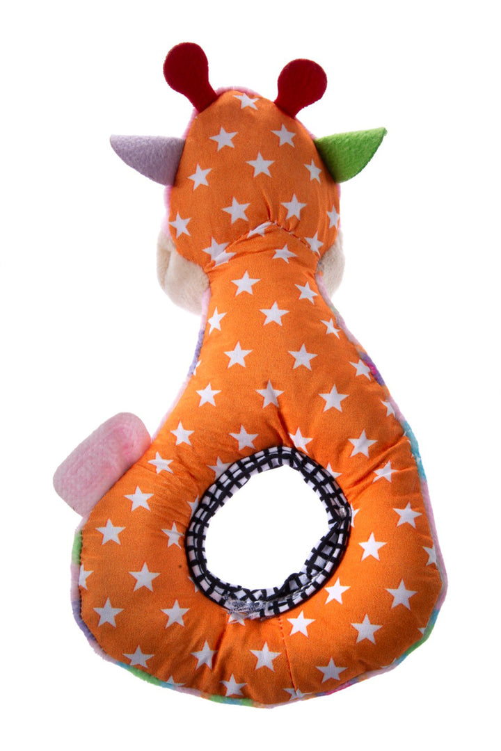 Babyjem Peluş Çıngıraklı Sevimli Hayvan Figürlü Renkli ve Yumuşak Doku Bebek Oyuncak