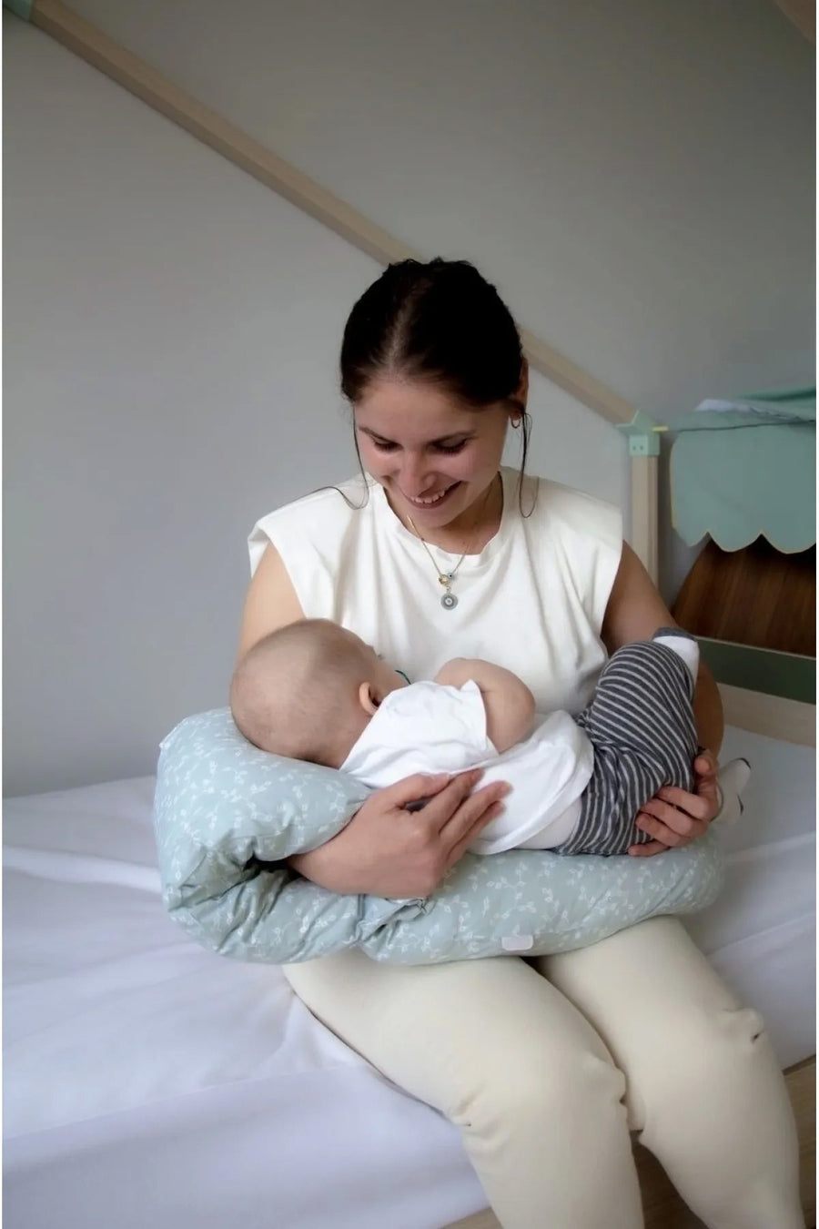 Babyjem Hamile Destek ve Uyku Yastığı Çıkarılabilir Kılıflı Konforlu Emzirme Minderi