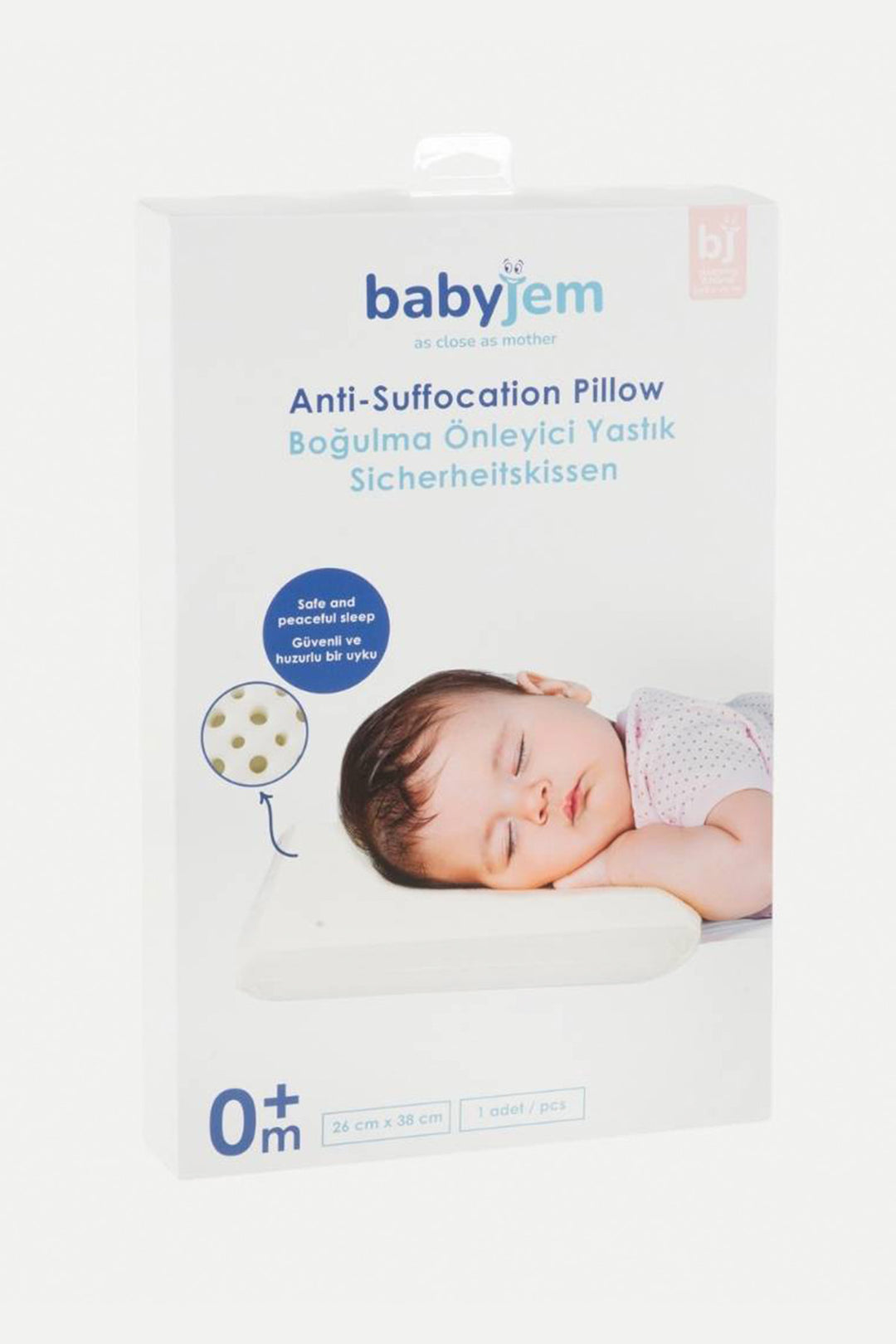 Babyjem Boğulmayı Önleyici Delikli Bebekler 0 Ay ve Üzeri Güvenli ve Konforlu Yastık