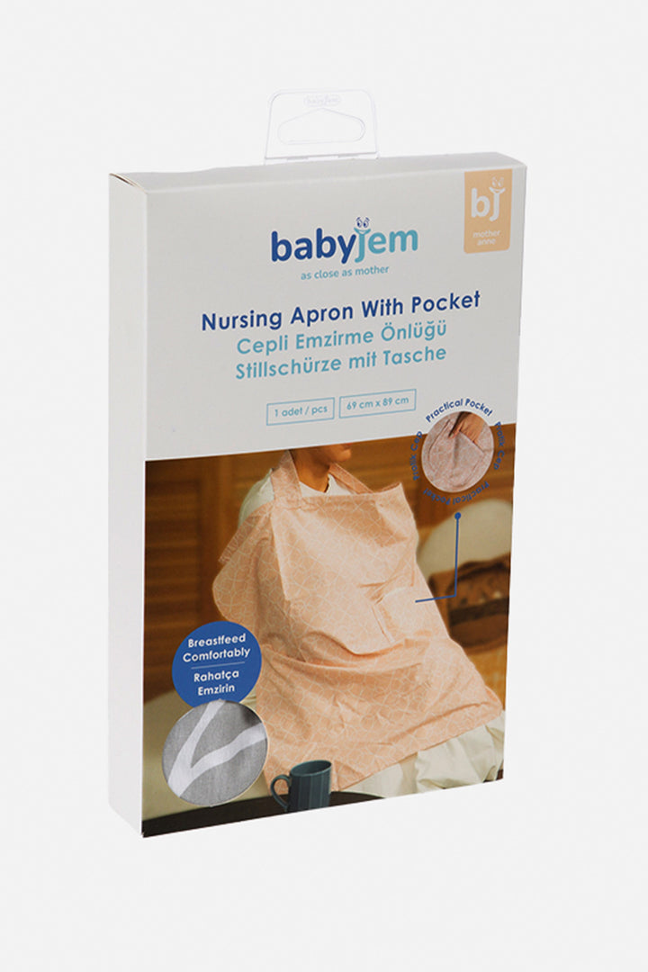 Babyjem Ayarlanabilir Askı Pratik Saklama Cebi ile Konforlu ve Gizli Emzirme Önlüğü
