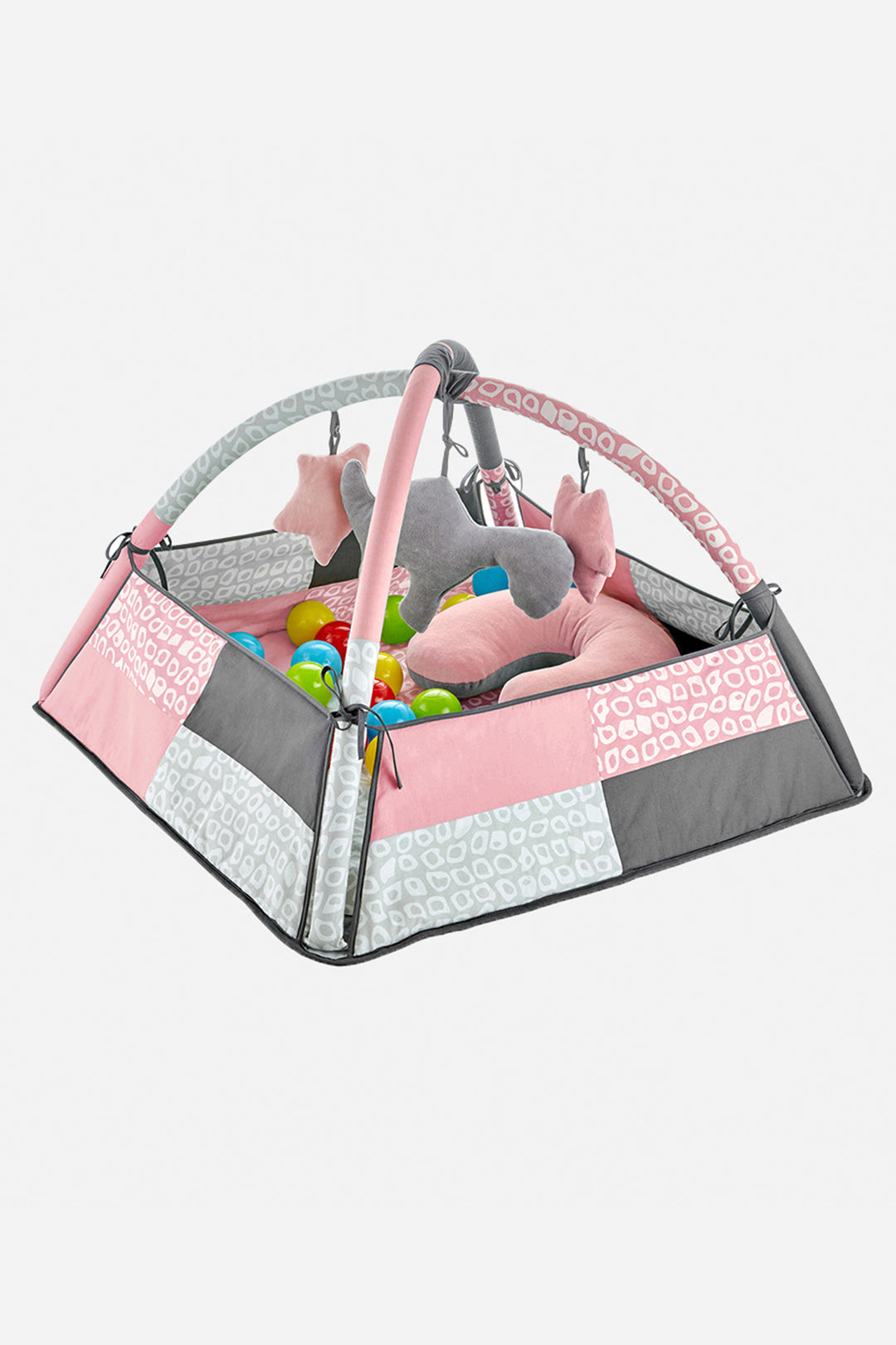 Babyjem Eğitici Aktivite ve Top Havuzlu Yumuşak Askılı Oyuncaklı Gelişim Oyun Halısı