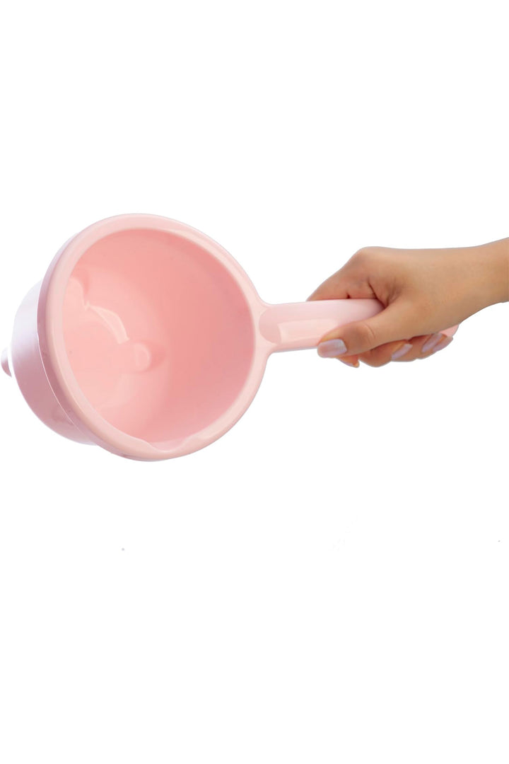 Ergonomik Tasarımlı Pembe Plastik Dayanıklı ve Hafif Banyo Maşrapa