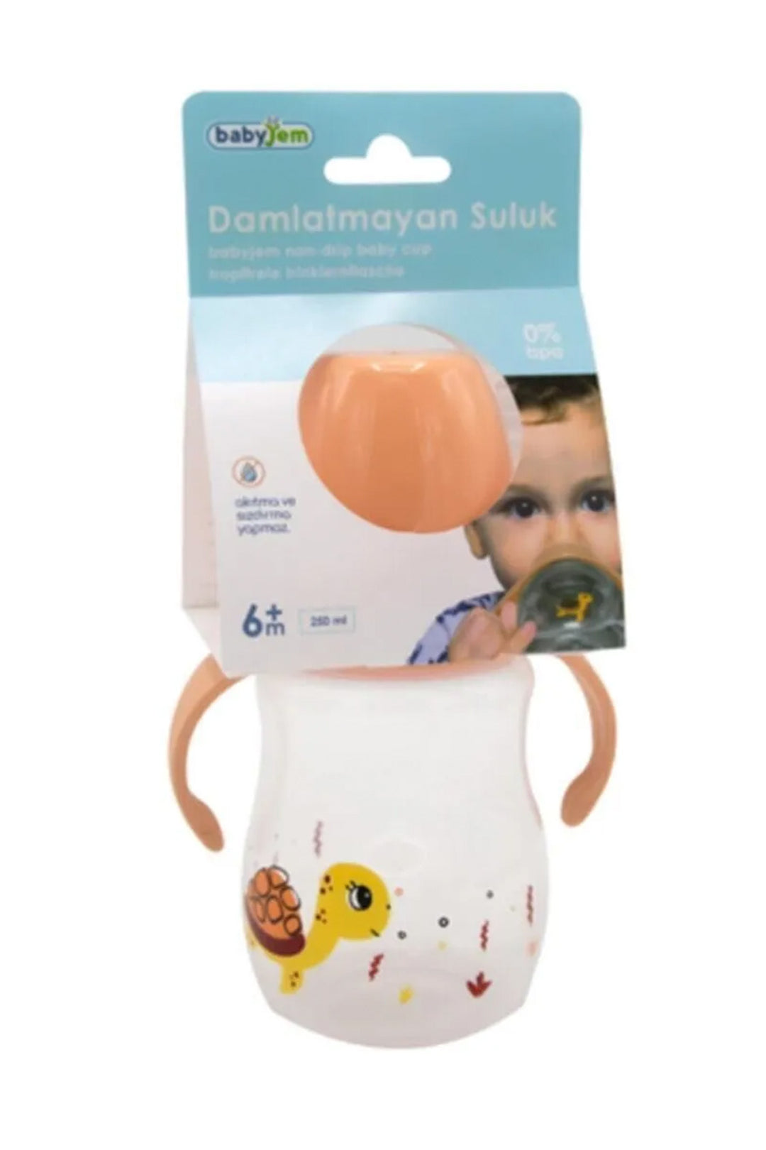 Babyjem Kulplu ve Kapaklı Akıtmaz BPA İçermez Yumuşak Uçlu Geçiş Bardağı Suluk