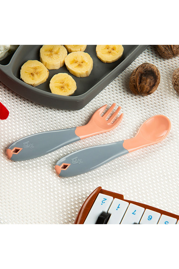 Babyjem Ergonomik Sağ El Kullanımı İçin Uygun BPA İçermez  Açılı Mama Kaşık ve Çatal