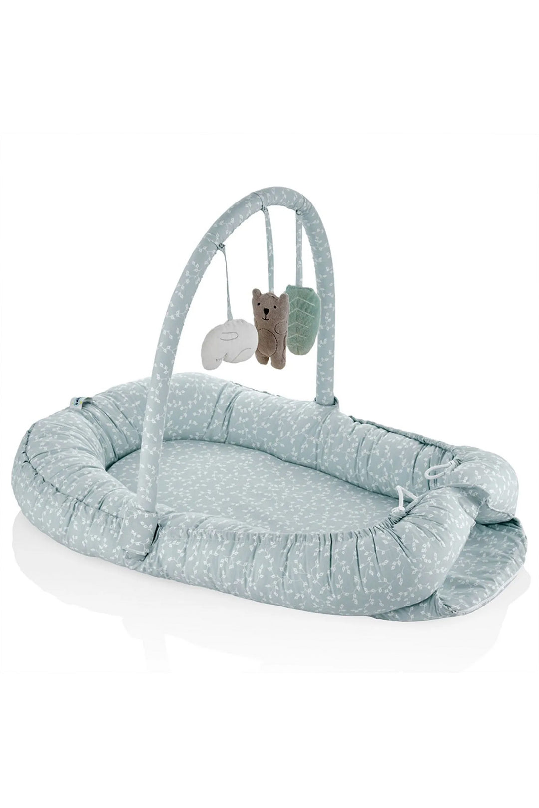 Babyjem Organik Kumaşlı Oyuncaklı Taşınabilir Konforlu ve Eğlenceli Anne Yanı Bebek Yatak