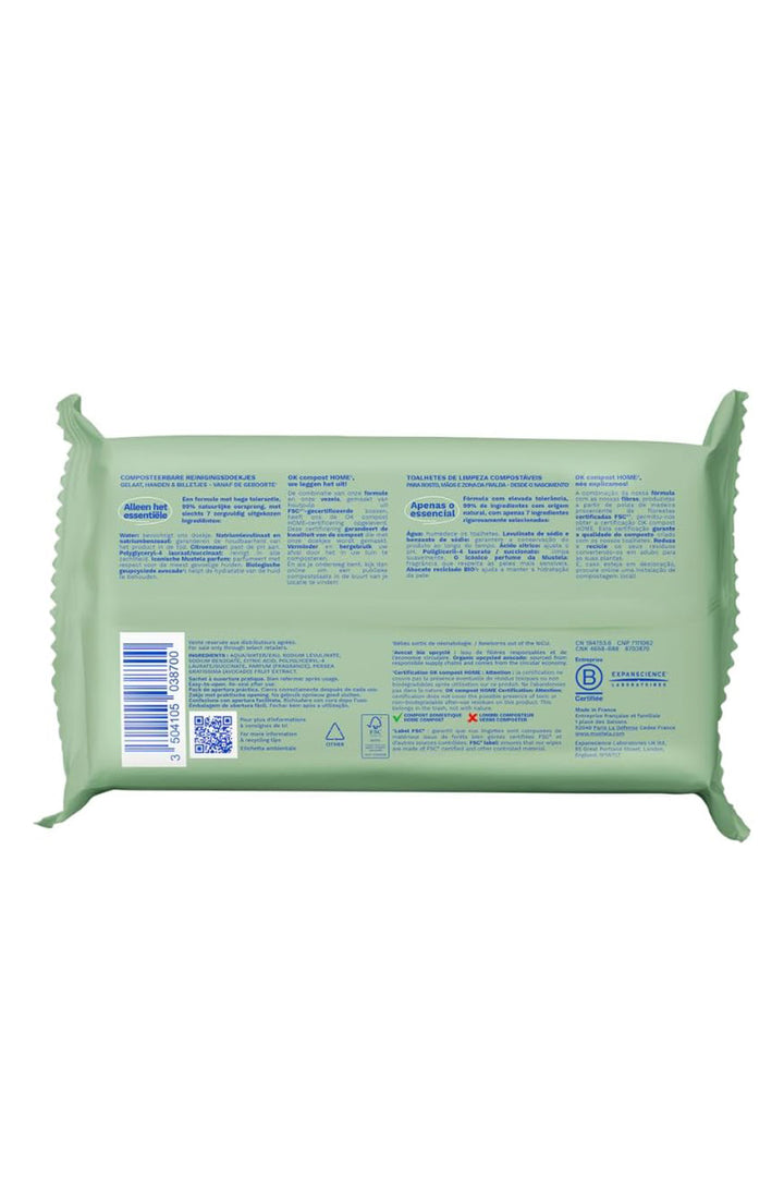 Mustela Kompostlanabilir %99 Cilt Dostu Organik Bitki Lifli 60'lı Bebek Islak Mendil