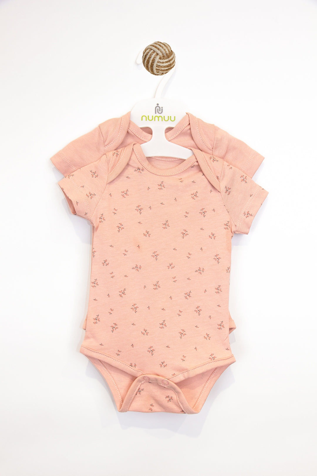 Soft Touch Çiçekli Kısa Kollu 2'li Kız Bebek Zıbın Body Set