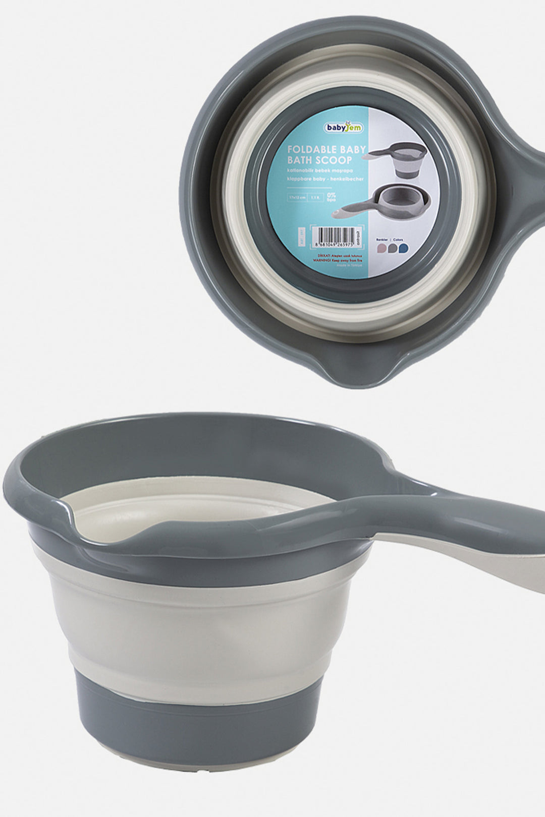 Babyjem Katlanabilir Saplı Bebek Banyo Maşrapa