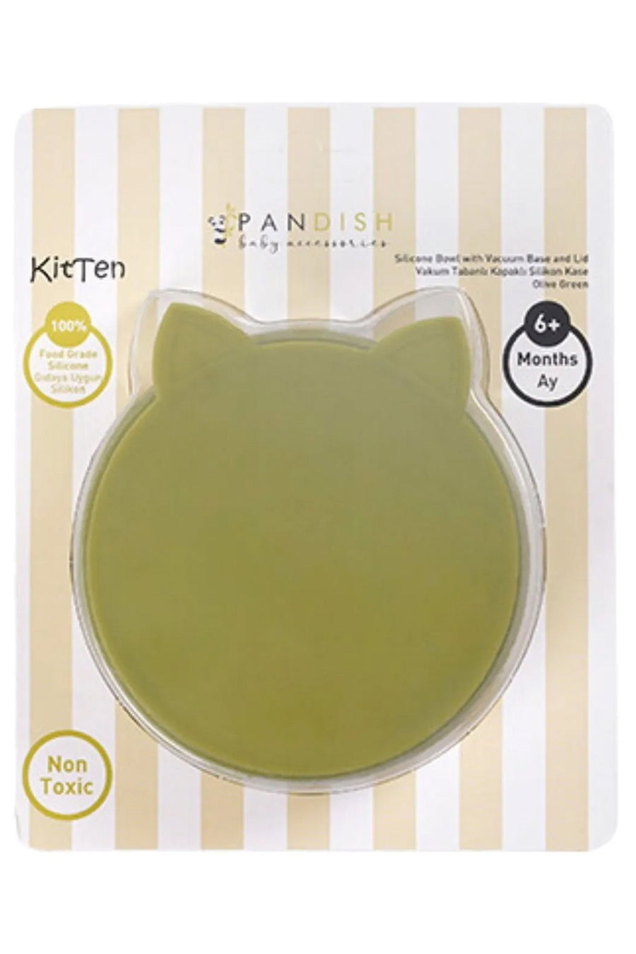 Pandish Kedi Figürlü Silikon Vakumlu Mama Kasesi Tabak