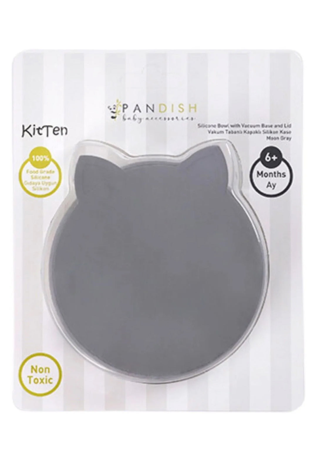 Pandish Kedi Figürlü Silikon Vakumlu Mama Kasesi Tabak