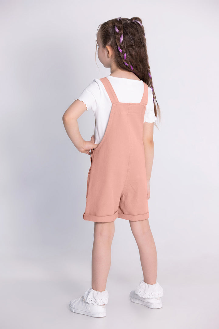 Kız Gabardin Şortlu Tulum