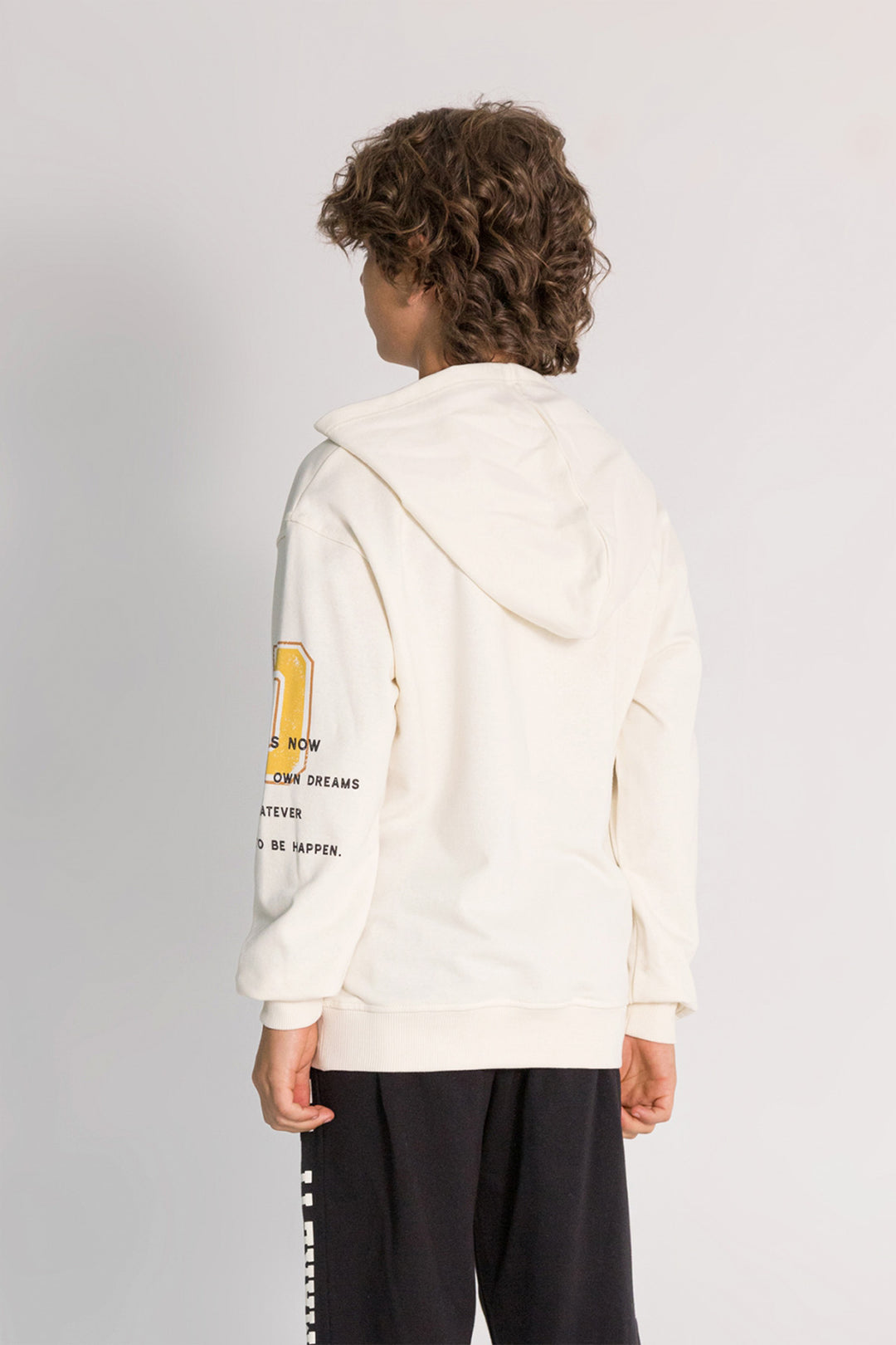 Baskılı Kapüşonlu Oversize 2'li Erkek Çocuk Takım