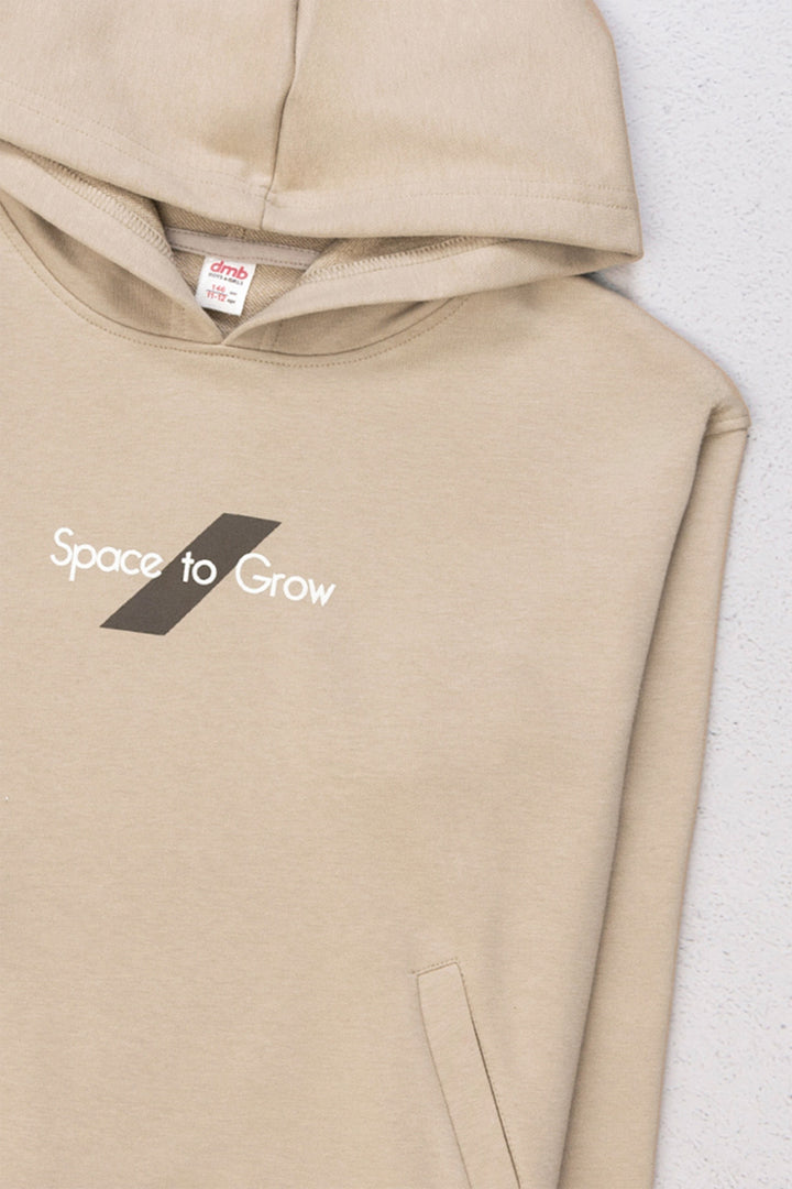 Erkek Çocuk Kapüşonlu Eşofman Takım Oversize Space To Grow Baskılı