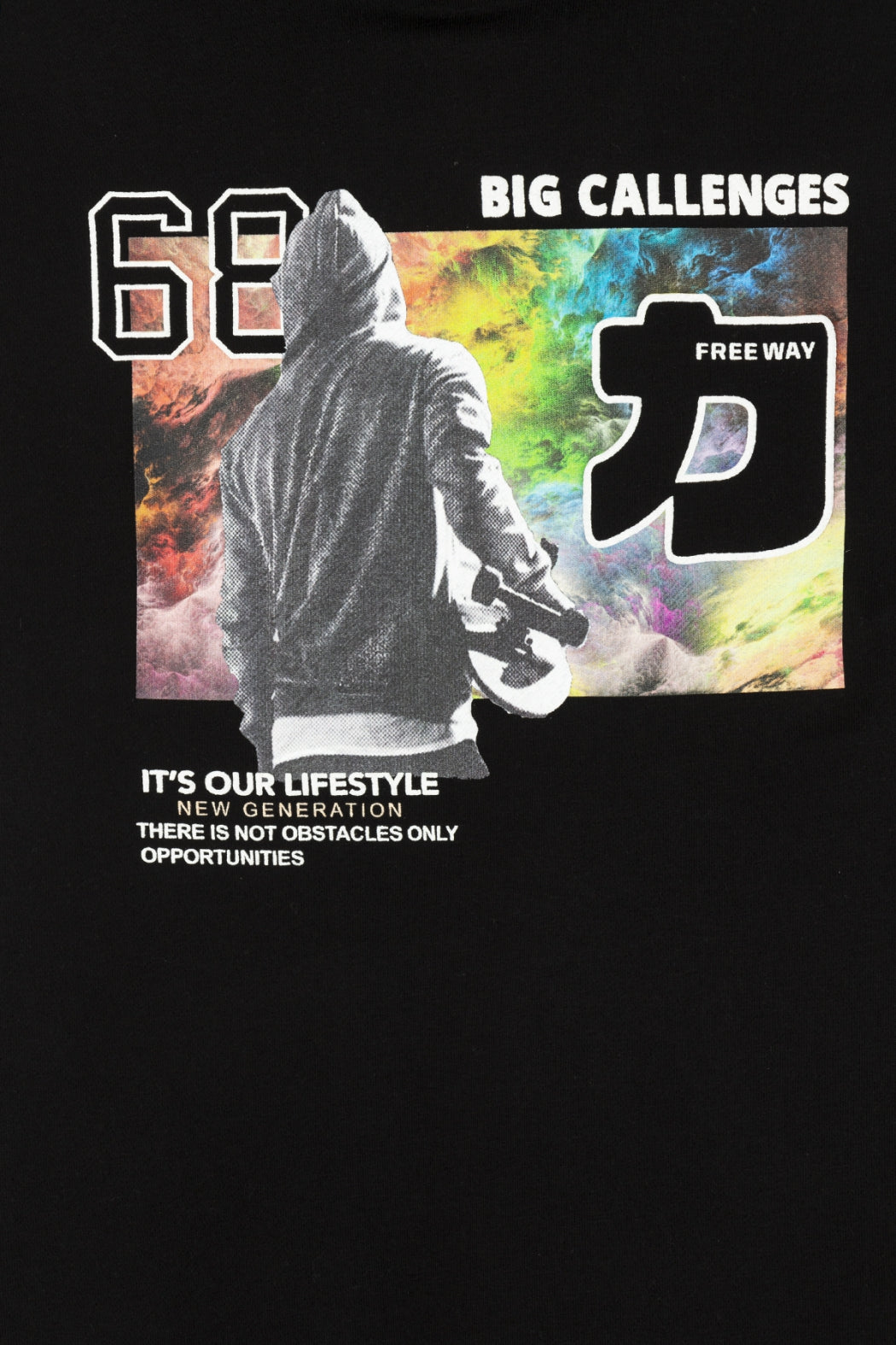 Erkek Çocuk Kapüşonlu Eşofman Takımı Ön ve Sırt Baskılı Cepli Rahat Kalıp