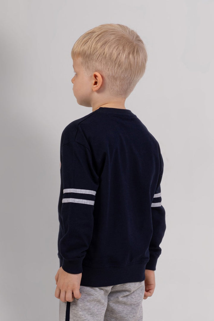 Erkek Çocuk Baskılı Alt-Üst Takım Yumuşak Pamuklu Rahat Eşofman Takımı