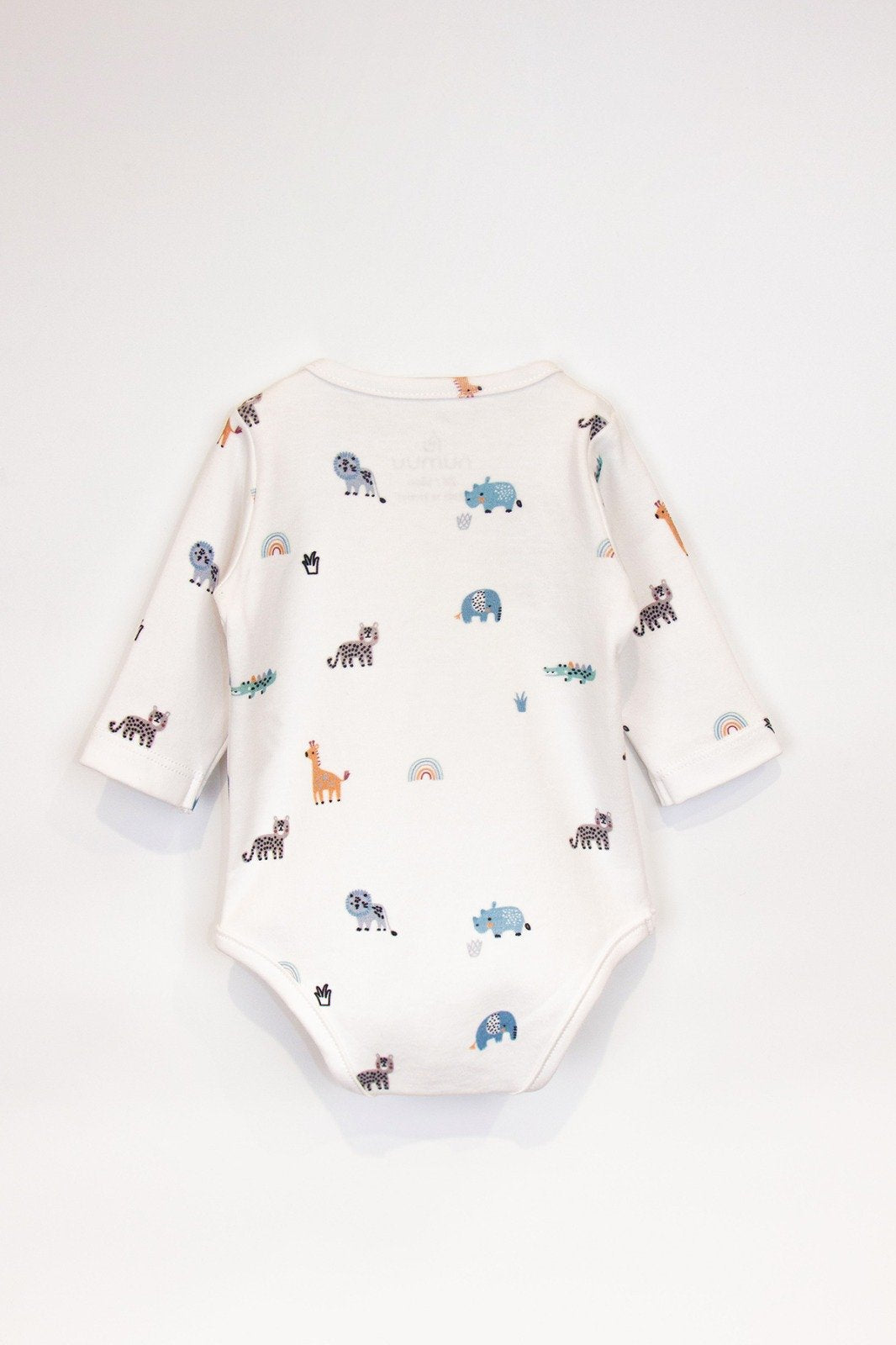 Sevimli Animal Desenli 2'li Uzun Kol Erkek Bebek Body Set