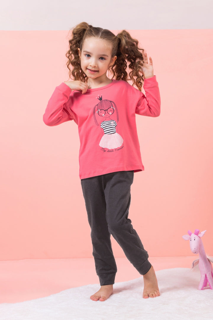 Kız Çocuk Prenses Baskılı İkili Takım