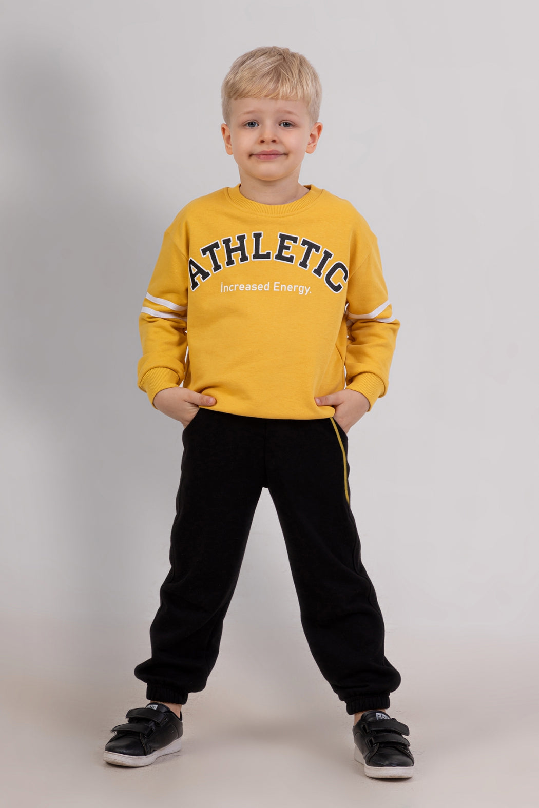 Erkek Çocuk Baskılı Alt-Üst Takım Yumuşak Pamuklu Rahat Eşofman Takımı