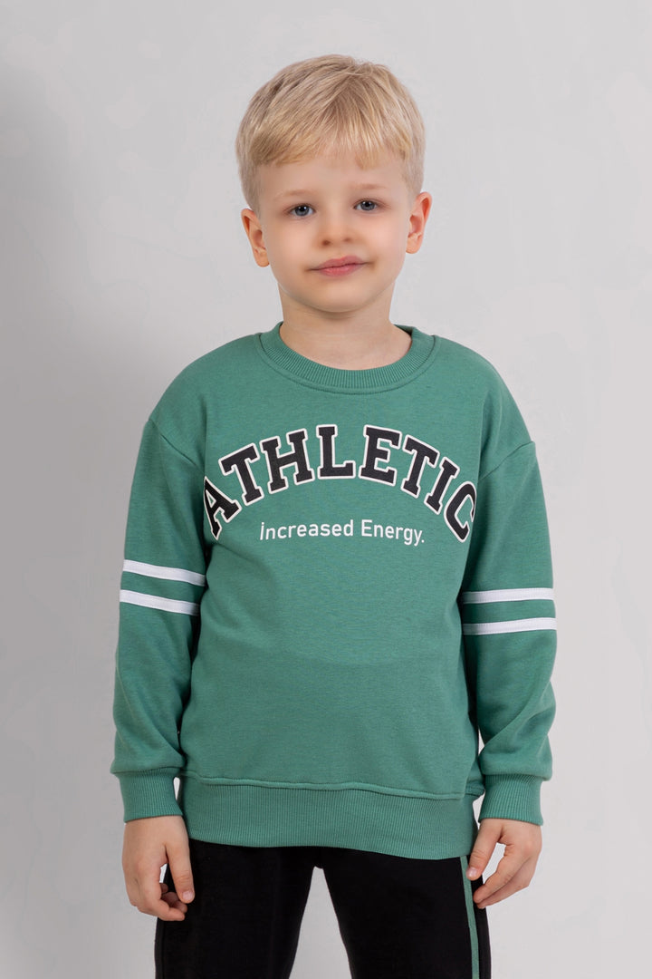 Erkek Çocuk Baskılı Alt-Üst Takım Yumuşak Pamuklu Rahat Eşofman Takımı