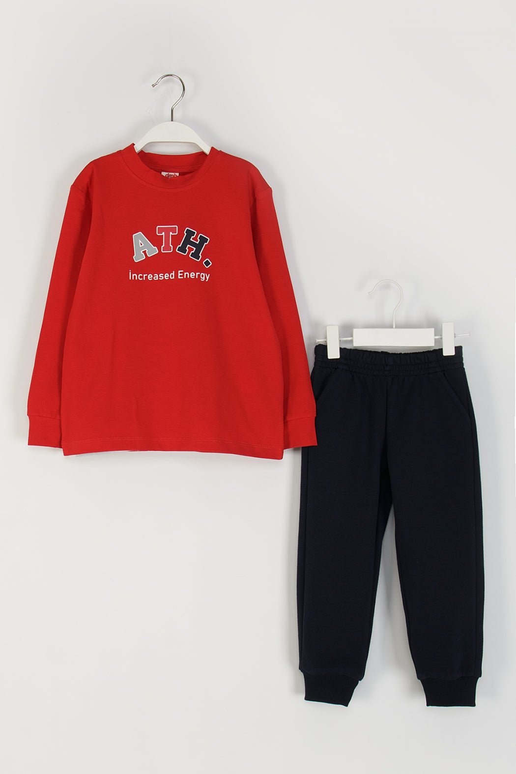 Erkek Çocuk Baskılı Alt-Üst Takım Yumuşak Pamuklu Beli Lastikli Eşofman Takımı
