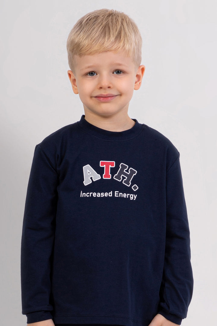 Erkek Çocuk Baskılı Alt-Üst Takım Yumuşak Pamuklu Beli Lastikli Eşofman Takımı