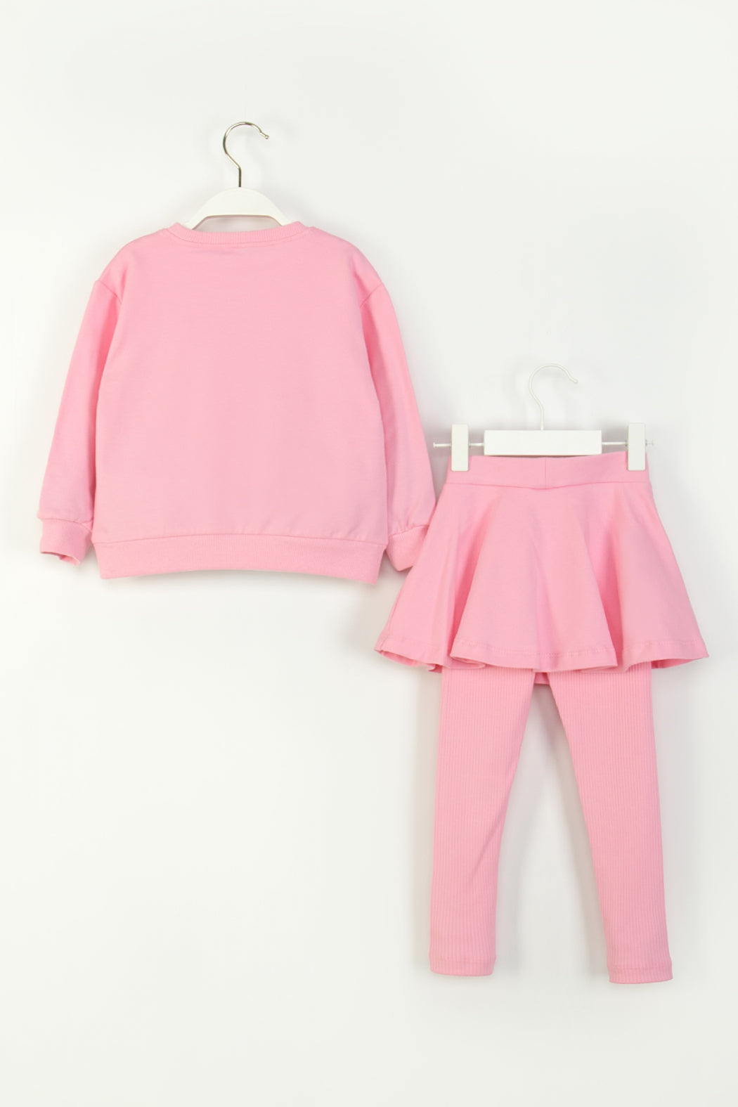 Kız Çocuk Hello Kitty Baskılı 2'li Takım Sweatshirt ve Etekli Tayt Kombinli