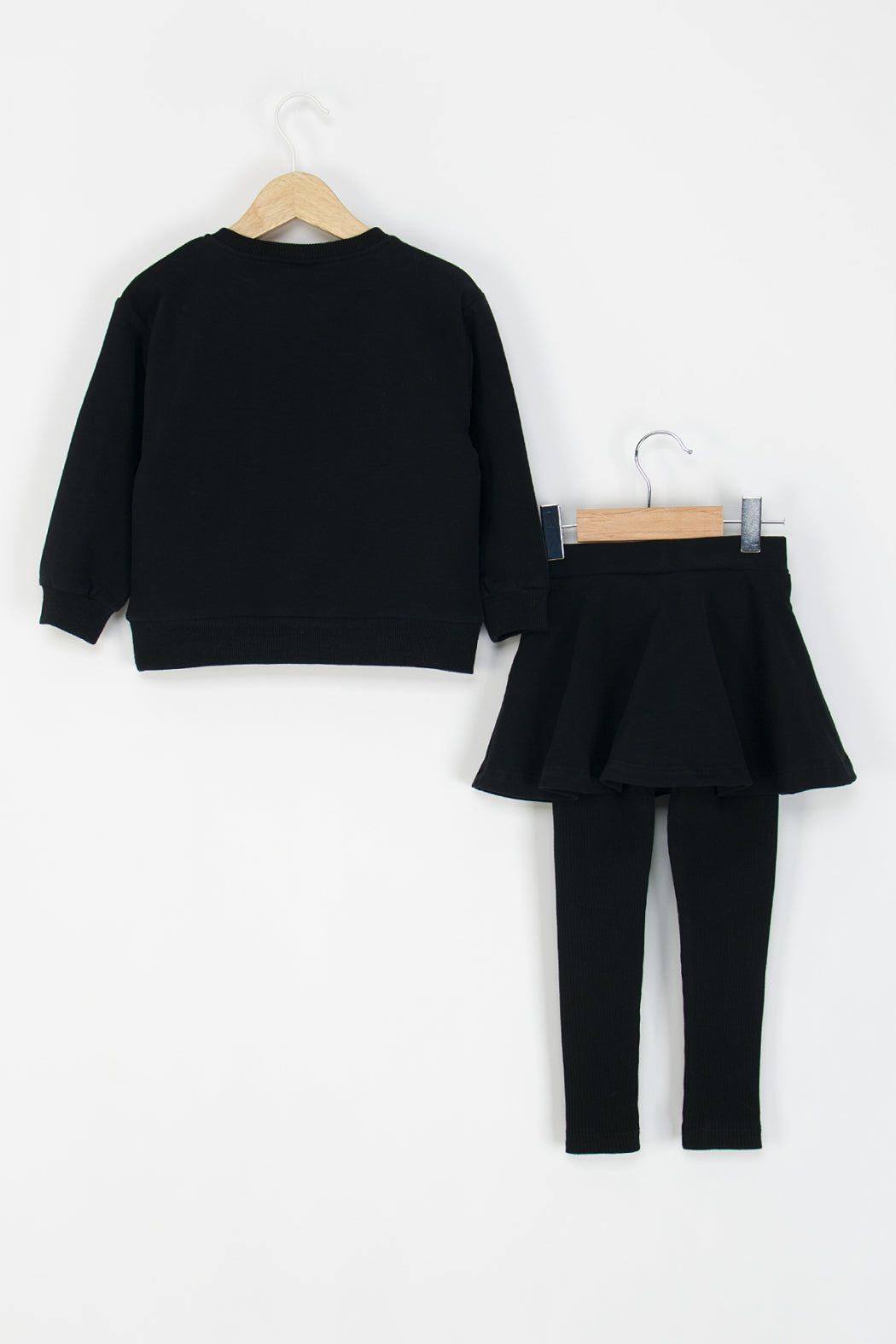 Kız Çocuk Hello Kitty Baskılı 2'li Takım Sweatshirt ve Etekli Tayt Kombinli