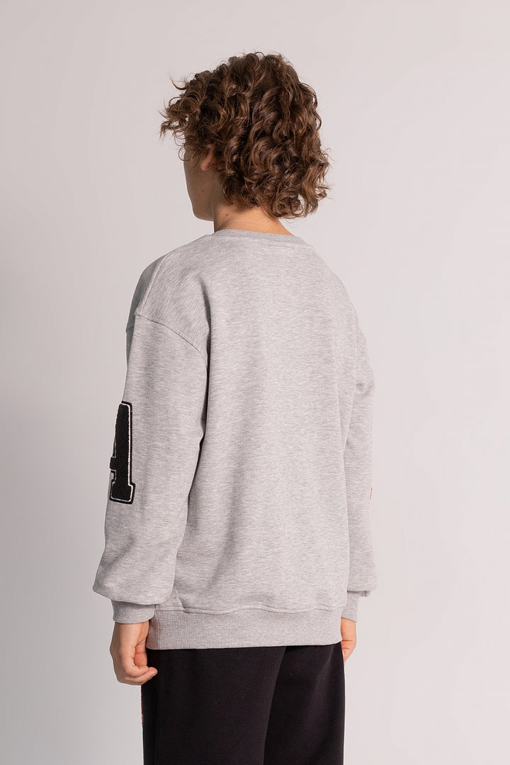 Erkek Çocuk Nakış Detaylı Eşofman Takımı Rahat ve Tarz