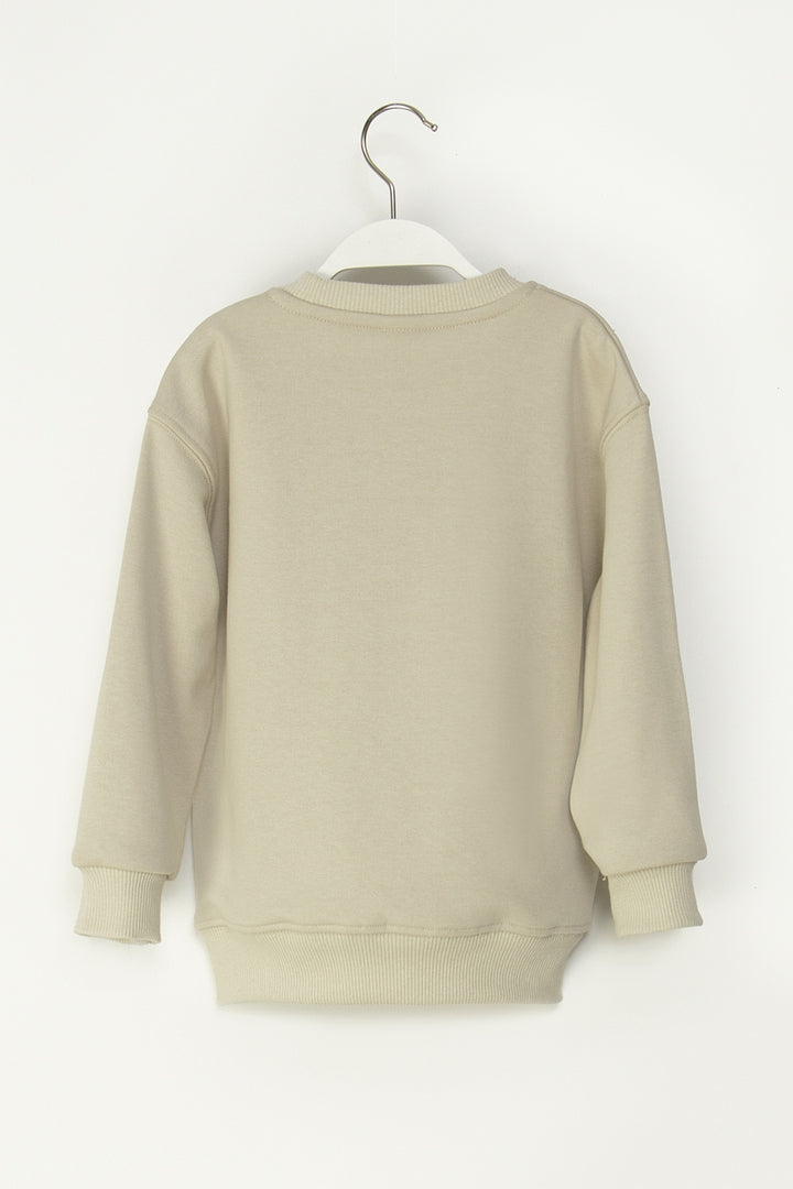 Erkek Çocuk Grafiti Tasarımlı Keep Ready Baskılı Sweatshirt Rahat Kesim