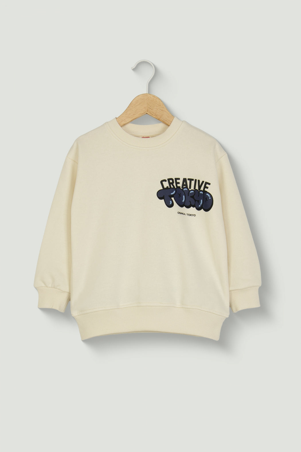 Erkek Çocuk Creative Tokyo Baskılı Sweatshirt Pamuklu Rahat Kalıp