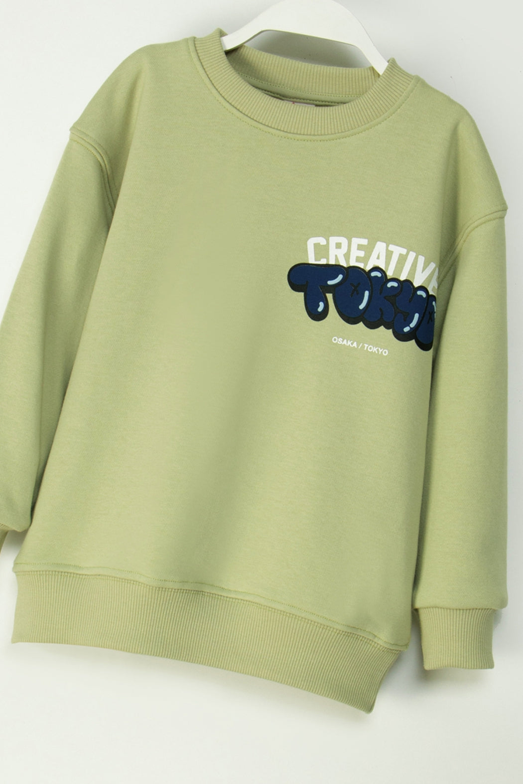Erkek Çocuk Creative Tokyo Baskılı Sweatshirt Pamuklu Rahat Kalıp