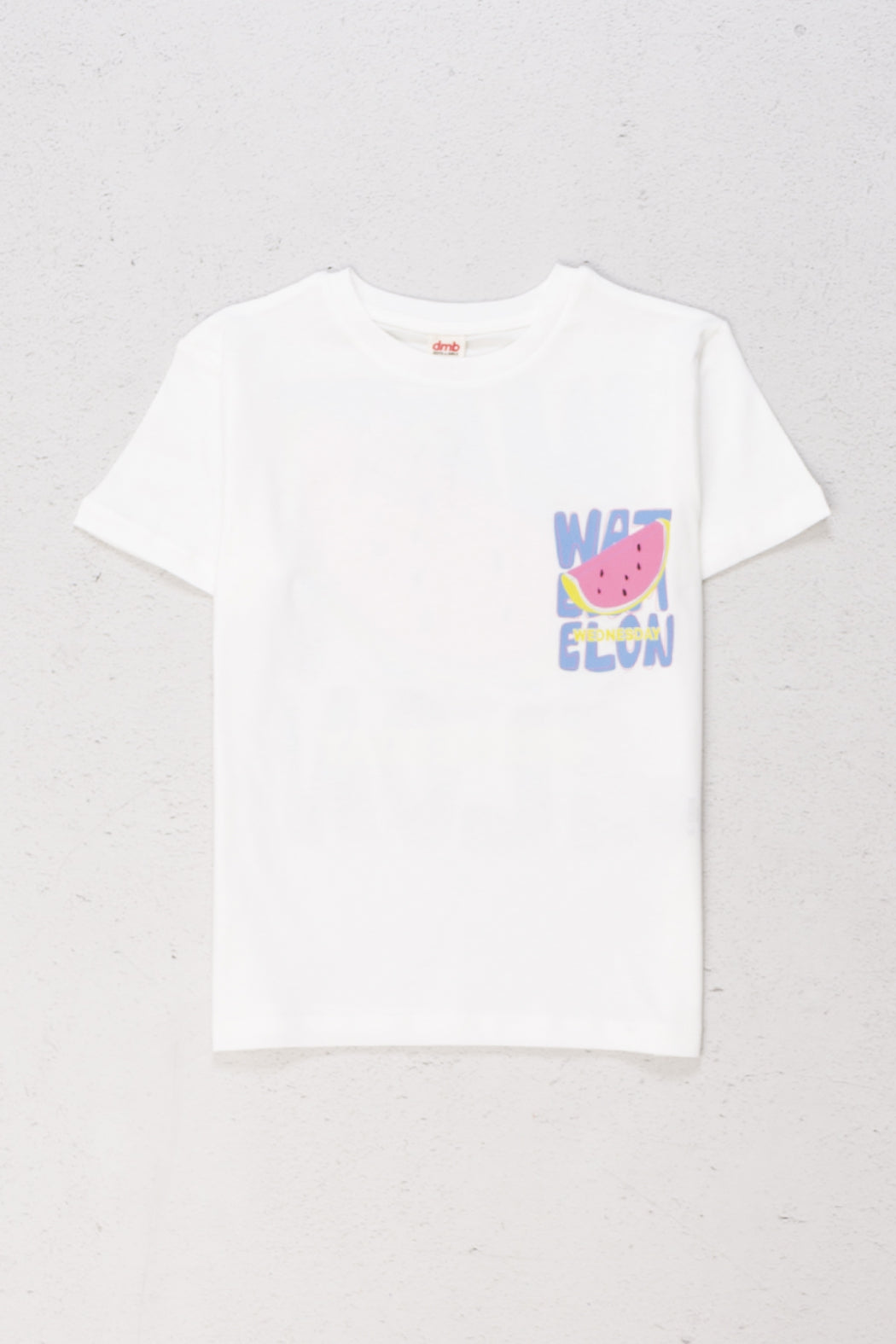 Renkli Baskılı Kısa Kollu Desenli Pamuklu Günlük Rahat Kız Çocuk T-shirt