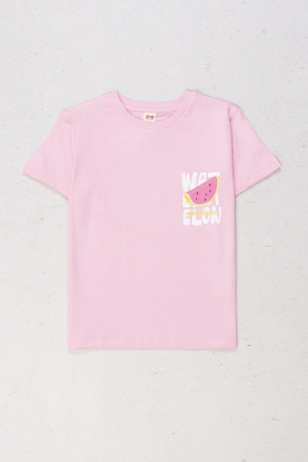 Renkli Baskılı Kısa Kollu Desenli Pamuklu Günlük Rahat Kız Çocuk T-shirt